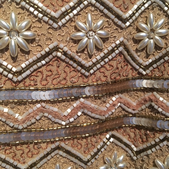 Hand beaded, mini skirt fits like size 2. Tag size 42. European designer - Picture 3 of 4